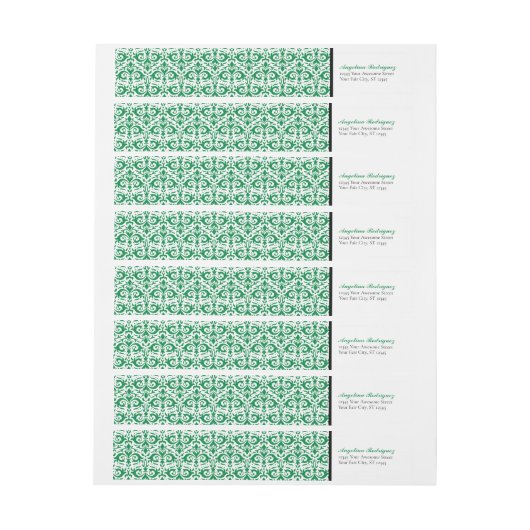 Green Damask Pattern Abschluss (Bogen)