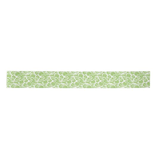 Green Damask Ribbon Satinband (Vorderseite)