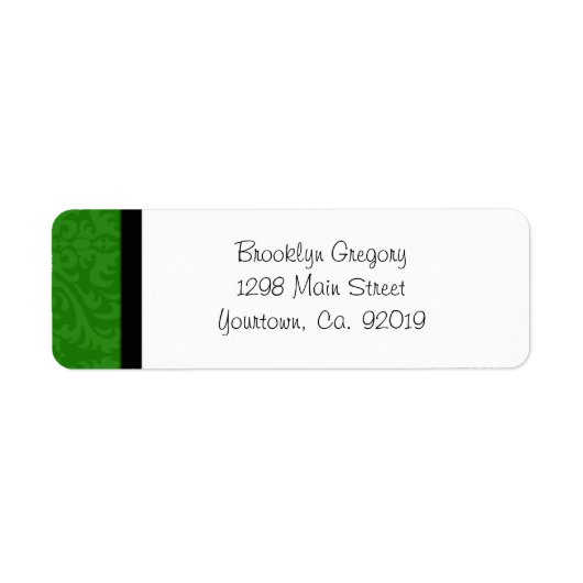 Green Damask Rücksendeadresse (Vorne)
