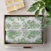 Green Damask Seidenpapier (Geschenk)