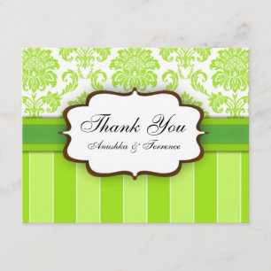 Green Damask Stripe Wedding Danke
