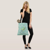 Green Damask Trendy Niedlich Girenname Monogram Tasche (Am Model)