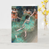 Green Dancer (Danseuse Verte) Edgar Degas Karte (Gelbe Blume)