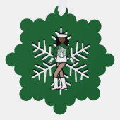 Green Dancer Ornament Karte (Vorderseite)