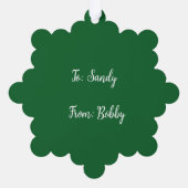 Green Dancer Ornament Karte (Rückseite)