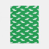 Green Dancing Dackeln Fleece Blanket Design (Vorderseite)