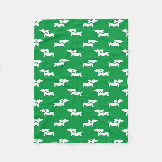 Green Dancing Dackeln Fleece Blanket Design (Vorderseite)