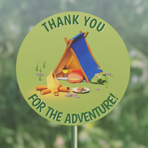 Green Danke für die Geburtstagsparty Runder Aufkleber