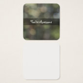 Green Dappled Light Bokeh Foto Message Cards (Vorne & Hinten)