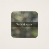 Green Dappled Light Bokeh Foto Message Cards (Vorderseite)