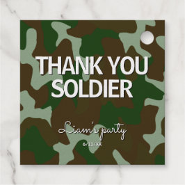 Green & Dark Brown Camouflage Vielen Dank Soldier Geschenkanhänger