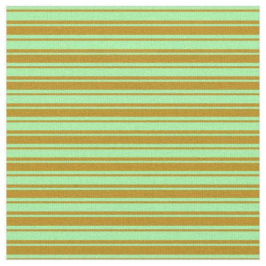 Green & Dark Goldenrod Lines Stoff (Nahaufnahme)