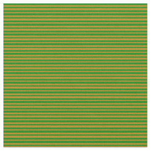 Green & Dark Goldenrod Liniertes Muster Stoff