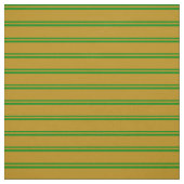 Green & Dark Goldenrod Liniertes Muster Stoff (Muster)