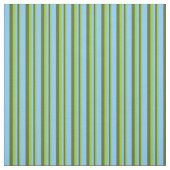 Green, Dark Olive Green & Light Sky Blue Lines Stoff (Muster)