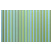 Green, Dark Olive Green & Light Sky Blue Lines Stoff (Fat Quarter (45,7 x 55,9 cm))