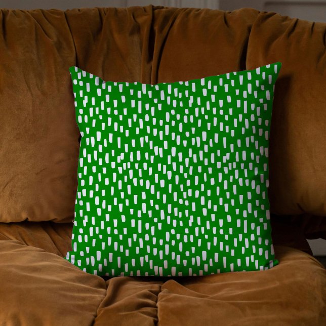 Green Dashely Bright Kissen (Green Dashingly Bright Throw Pillow)