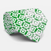 Green Decay Tiled Diamond Krawatte (Gerollt)