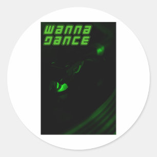 Green Decks Wanna Dance Text Vertikal Aufkleber