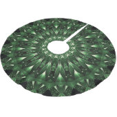 Green Decorative Christmas Tree Skirt Polyester Weihnachtsbaumdecke (Schrägansicht)