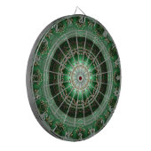Green Decorative Floral Dartboard Dartscheibe (Vorderseite Links)