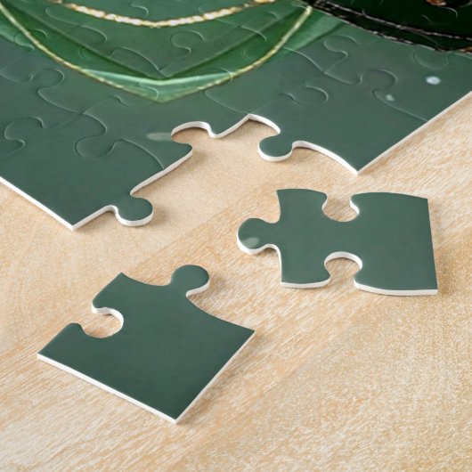 Green Decorative Floral Jigsaw Puzzle (Seite)