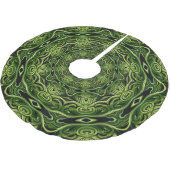 Green Decorative Holiday Tree Skirt Polyester Weihnachtsbaumdecke (Schrägansicht)