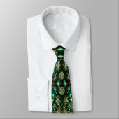 Green Decorative Ornaments Holiday Neck Tie Krawatte (Gebunden)