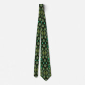 Green Decorative Ornaments Holiday Neck Tie Krawatte (Rückseite)