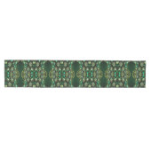 Green Decorative Ornaments Holiday Table Runner Mittelgroßer Tischläufer (Horizontal)