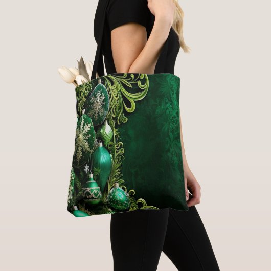 Green Decorative Ornaments Holiday Tote Bag Tasche (Von Nahem)