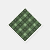 Green Decorative Plaid With Fir Trees Christmas Serviette (Ecke)