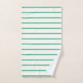 Green Decorative Stripe Muster Badhandtuch Set (Handtuch)