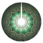 Green Decorative Tree Skirt Polyester Weihnachtsbaumdecke (Vorderseite)