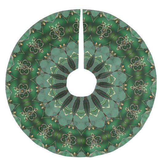 Green Decorative Tree Skirt Polyester Weihnachtsbaumdecke (Vorderseite)