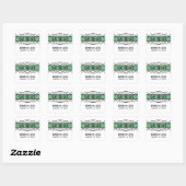 Green Deko Blühte Save the Date Stickers (Blatt)