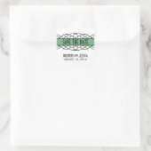 Green Deko Blühte Save the Date Stickers (Tasche)