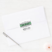 Green Deko Blühte Save the Date Stickers (Umschlag)