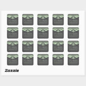 Green Deko Chalkboard Save the Date Stickers (Blatt)