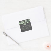Green Deko Chalkboard Save the Date Stickers (Umschlag)