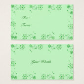 Green Deko Gift Tag (Vorne & Hinten)
