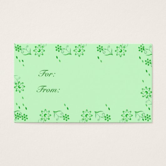 Green Deko Gift Tag (Vorderseite)