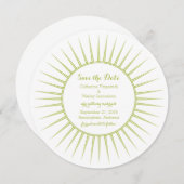 Green Deko Retro Save the Date einladen Einladung (Vorne/Hinten)