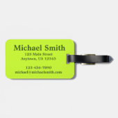 Green Deli Dill Pickle Monogram Personalisiert Gepäckanhänger (Rückseite horizontal)