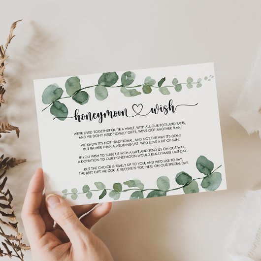 Green Delight Eucalyptus Honeymoon Wish Begleitkarte