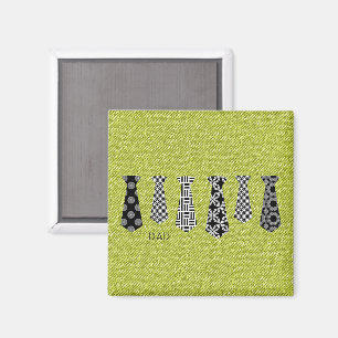 Green Denim Black Neck Ties VATER Office Boss Magnet