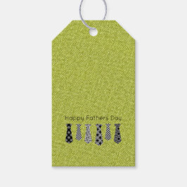 Green Denim BlackWhite Neck Ties Happy Vathers Day Geschenkanhänger