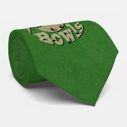 Green Denim Lawn Bowls, Neck Tie Krawatte (Gerollt)