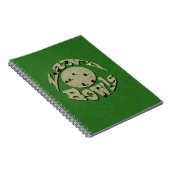 Green Denim Lawn Bowls, Notebook Notizblock (Rechte Seite)
