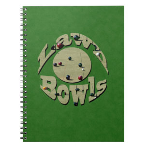 Green Denim Lawn Bowls, Notebook Notizblock